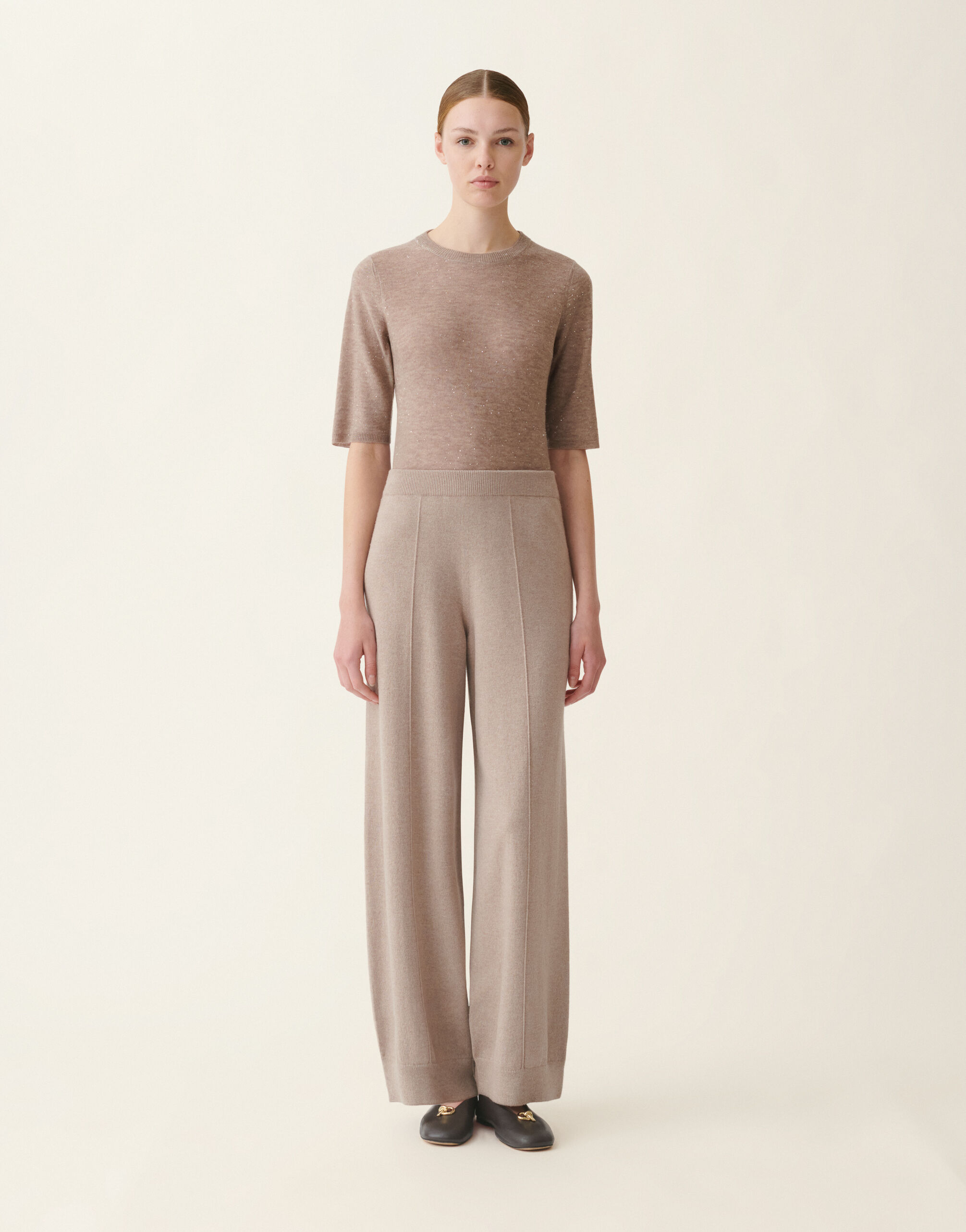Platinum jogging trousers, mocha Fabiana Filippi Platinum jogging trousers, mocha Mocha PAD216F336M2810000