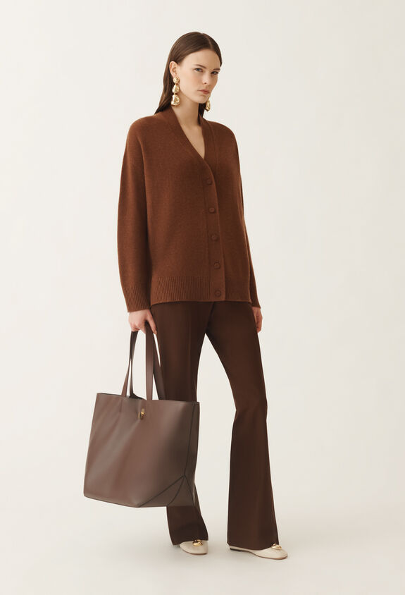 Fabiana Filippi Cashmere and silk sweater, mahogany BROWN MAD215F014N9000000
