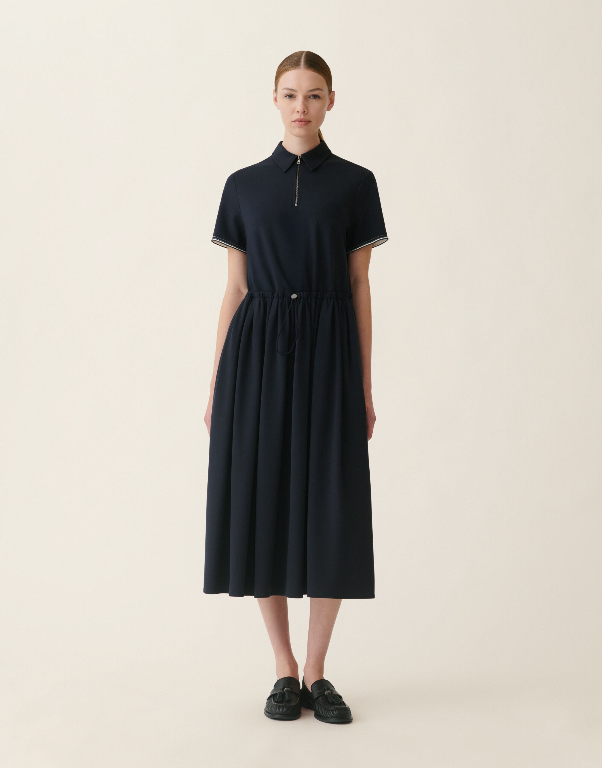 Fabiana Filippi Robe en jersey point Milano, bleu nuit Bleu nuit ABD216F138M3100000