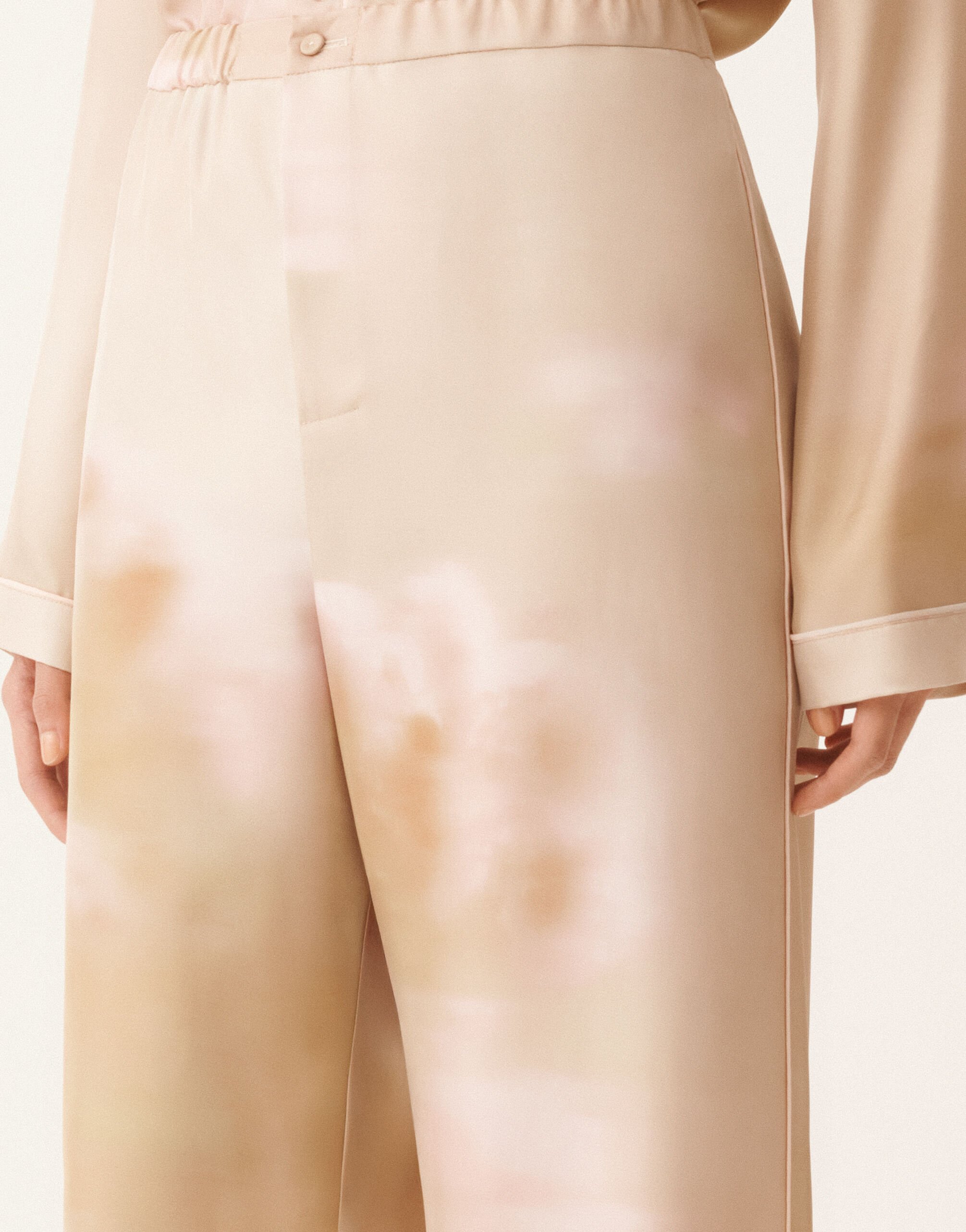 Fabiana Filippi Printed silk twill trousers, memento rosae MEMENTO ROSAE PAD276F806D9720000