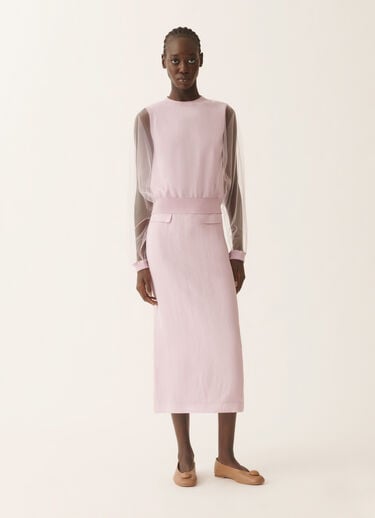 Fabiana Filippi Pullover aus Wolle und Baumwolle, in Lila-Rosa Fliederrosa MAD266F009L9130000