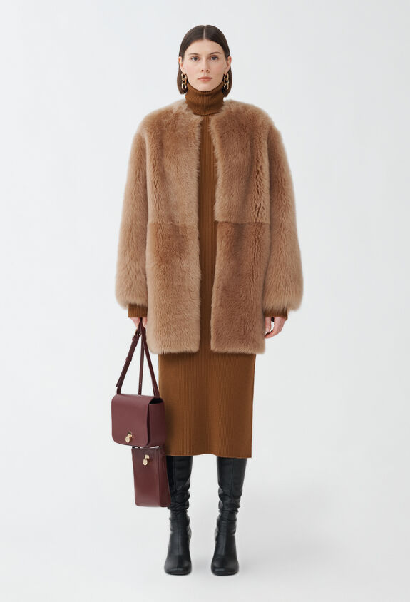 Fabiana Filippi Caban aus Shearling, kamelbraun BRAUN PLD224F747L0120000