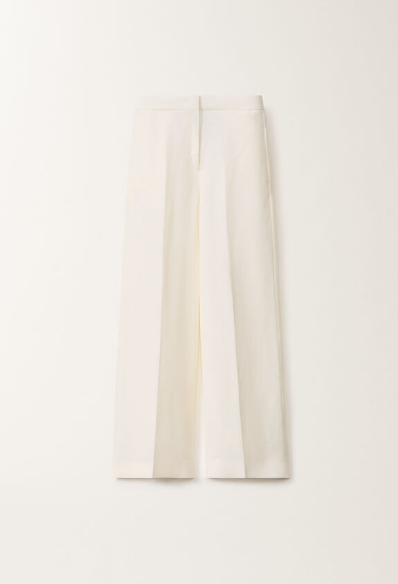 Fabiana Filippi Pantalon en lin et viscose, blanc BLANC PAD275F307D5440000