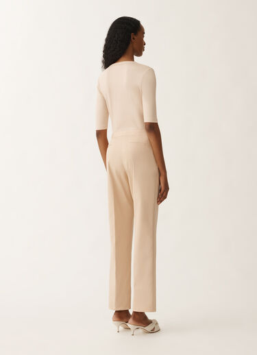 Fabiana Filippi Montefalco gabardine trousers, sand BROWN PAD265F326L1920000