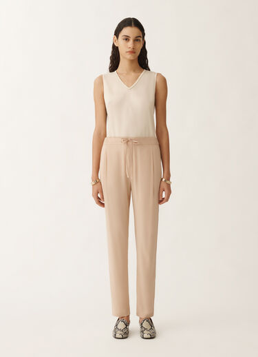 Fabiana Filippi Spello stretch sablé trousers, sand SAND PAD275F366L2350000