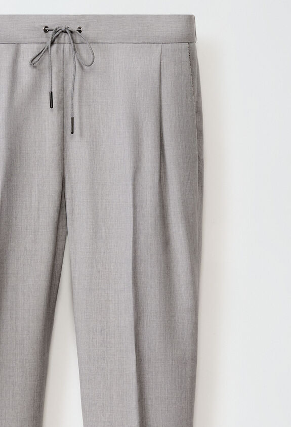 Fabiana Filippi Jogginghose Spello aus Cool Wool, felsgrau GRAU PADP04W350X8030000