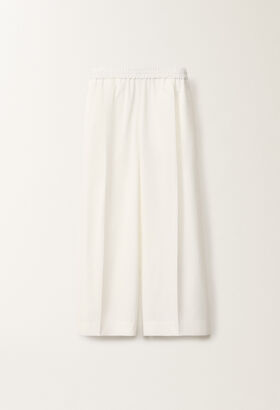 Fabiana Filippi Poplin trousers, optical white BLACK PAD265F326D4320000