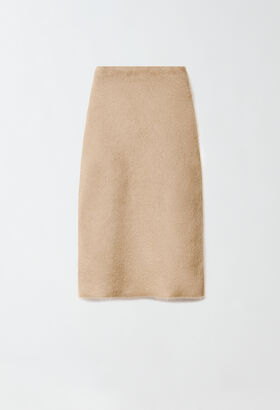 Fabiana Filippi Mohair skirt, camel BLUE MAD214F096D7230000