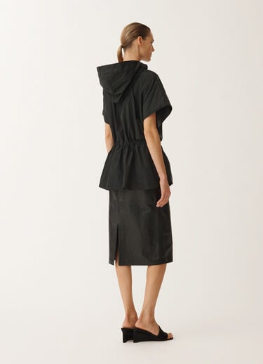 Fabiana Filippi Pleated nappa leather cape, black BLACK PLD265F290L1790000