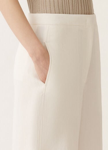 Fabiana Filippi Linen and viscose trousers, white WHITE PAD275F307D5440000