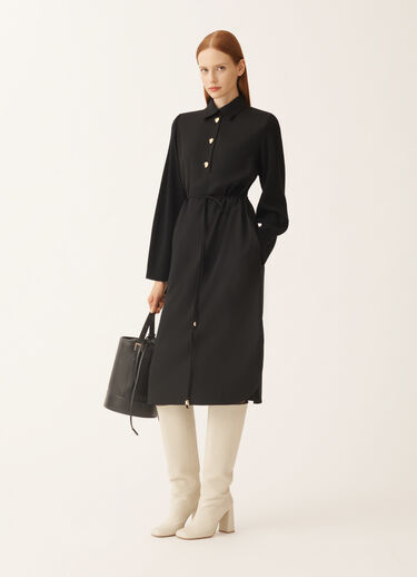 Fabiana Filippi Shirt dress in flannel, black Black ABD225F560L6810000