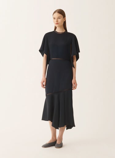 Fabiana Filippi Midi dress in midnight blue enver satin Blue ABD266F187L7800000