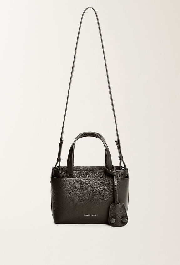 Fabiana Filippi Medium grained leather handbag, black BLACK BGD215A861L8040000
