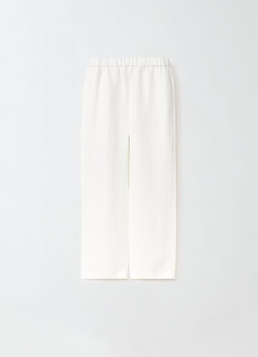 Fabiana Filippi VISCOSE LINEN JOGGING TROUSERS WHITE PAD274F255D5440000