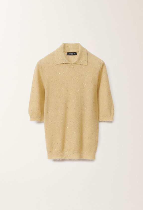 Fabiana Filippi Mohair sweater, gold YELLOW MAD265F083D8170000