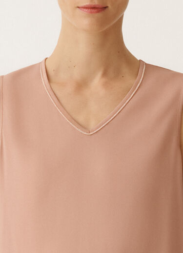 Fabiana Filippi Stretch sablé vest top, blush PINK TPD265F773L2350000