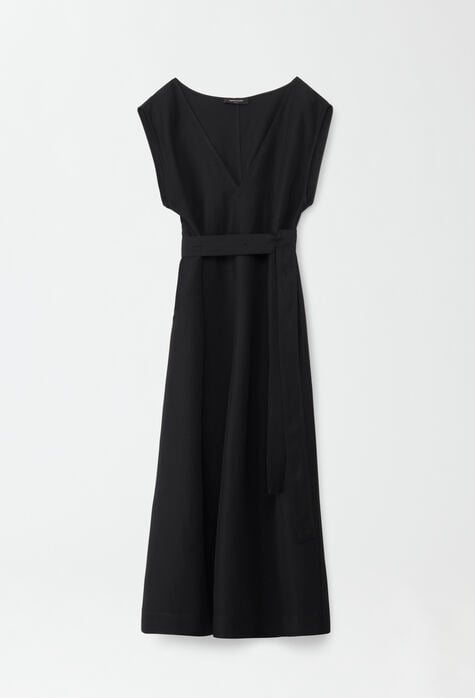 Fabiana Filippi Viscose and linen dress, black ABD274F487H4720000
