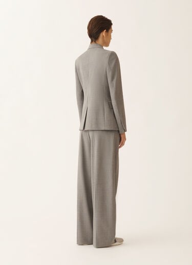 Fabiana Filippi Double-breasted jacket in fresh bi-stretch wool, rock mélange Gray GCD266F214L7630000