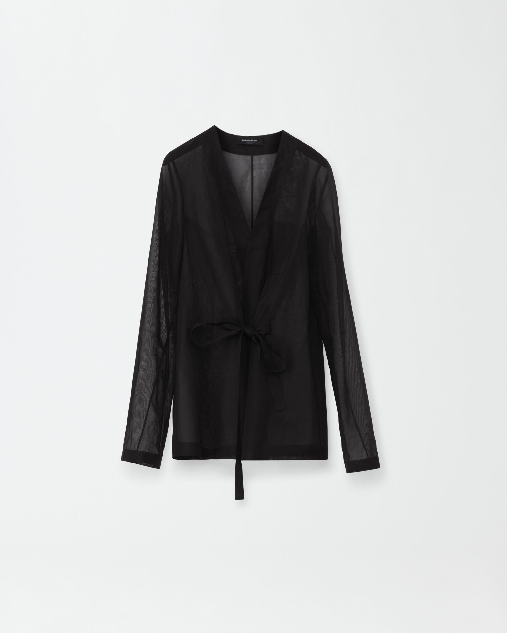 Fabiana Filippi モスリン シャツジャケット, ブラック GCD274F543D6610000