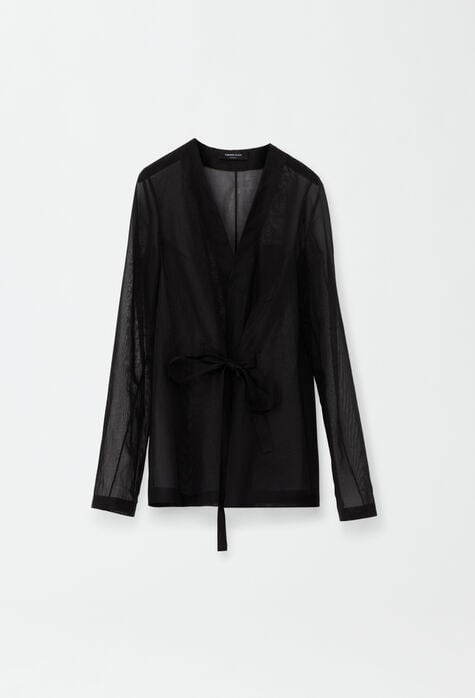 Fabiana Filippi Muslin shirt jacket, black CTD274F567D6420000