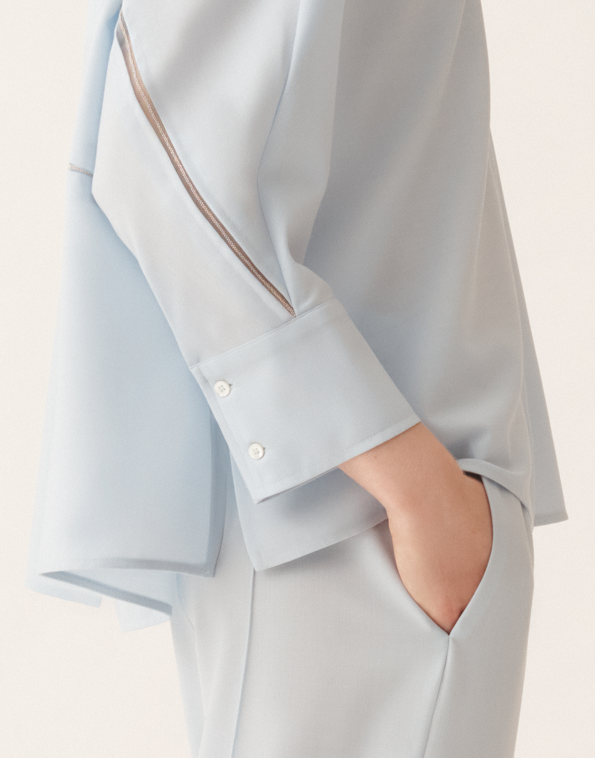 Fabiana Filippi Wool Polyamide Elastane Shirt In Blue