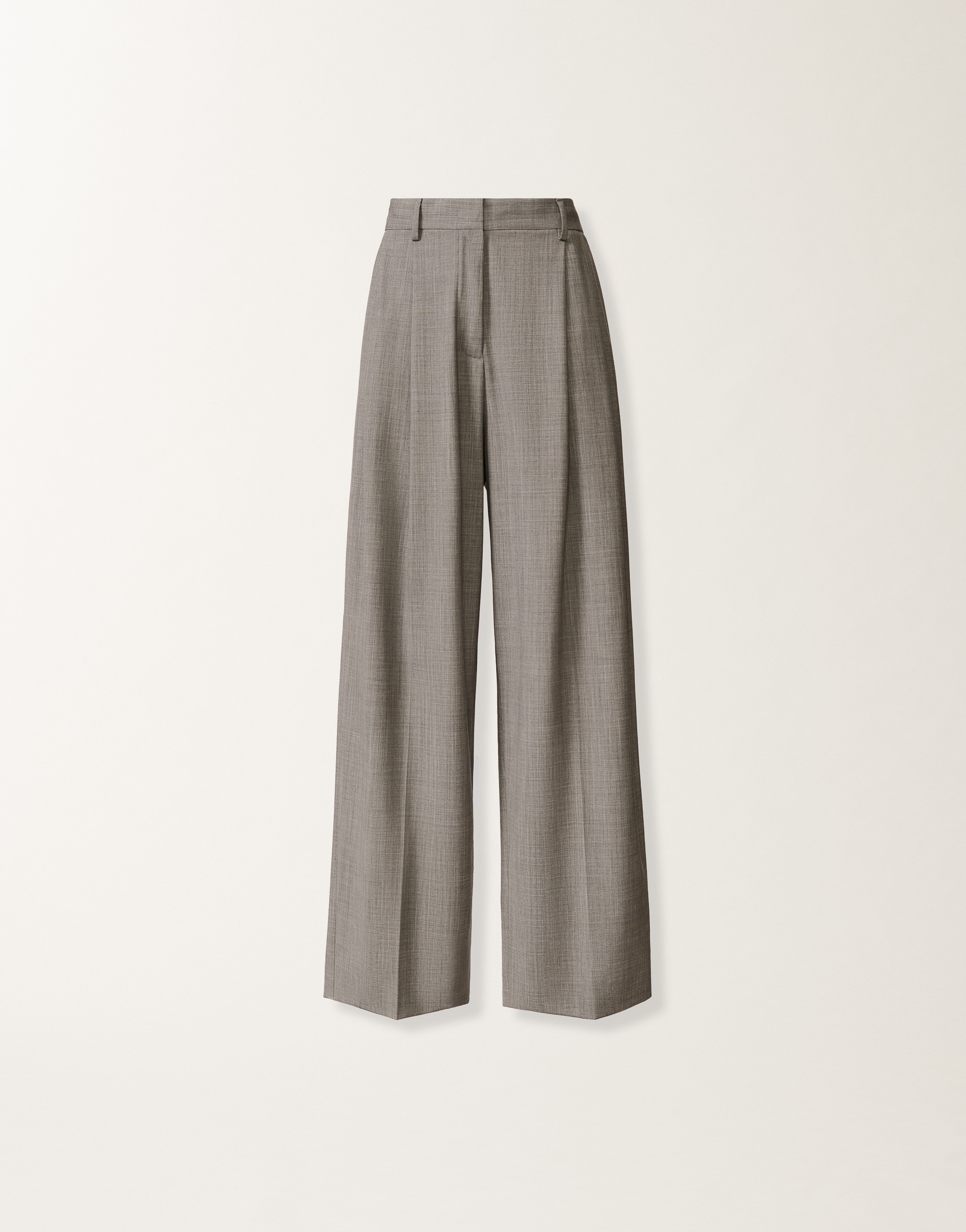 Pants in lightweight stretch wool, rock mélange for Women