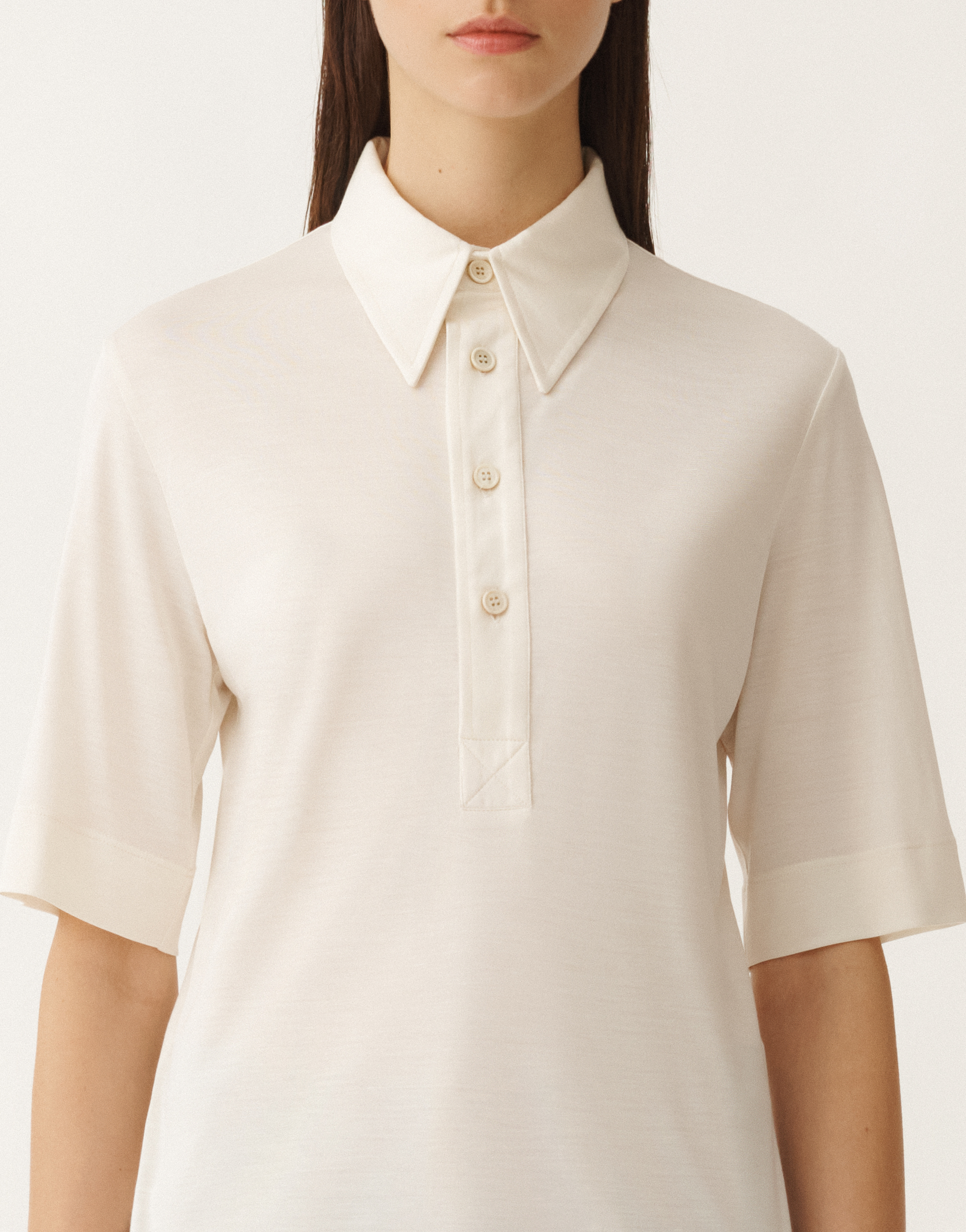 FABIANA FILIPPI SILK JERSEY POLO 