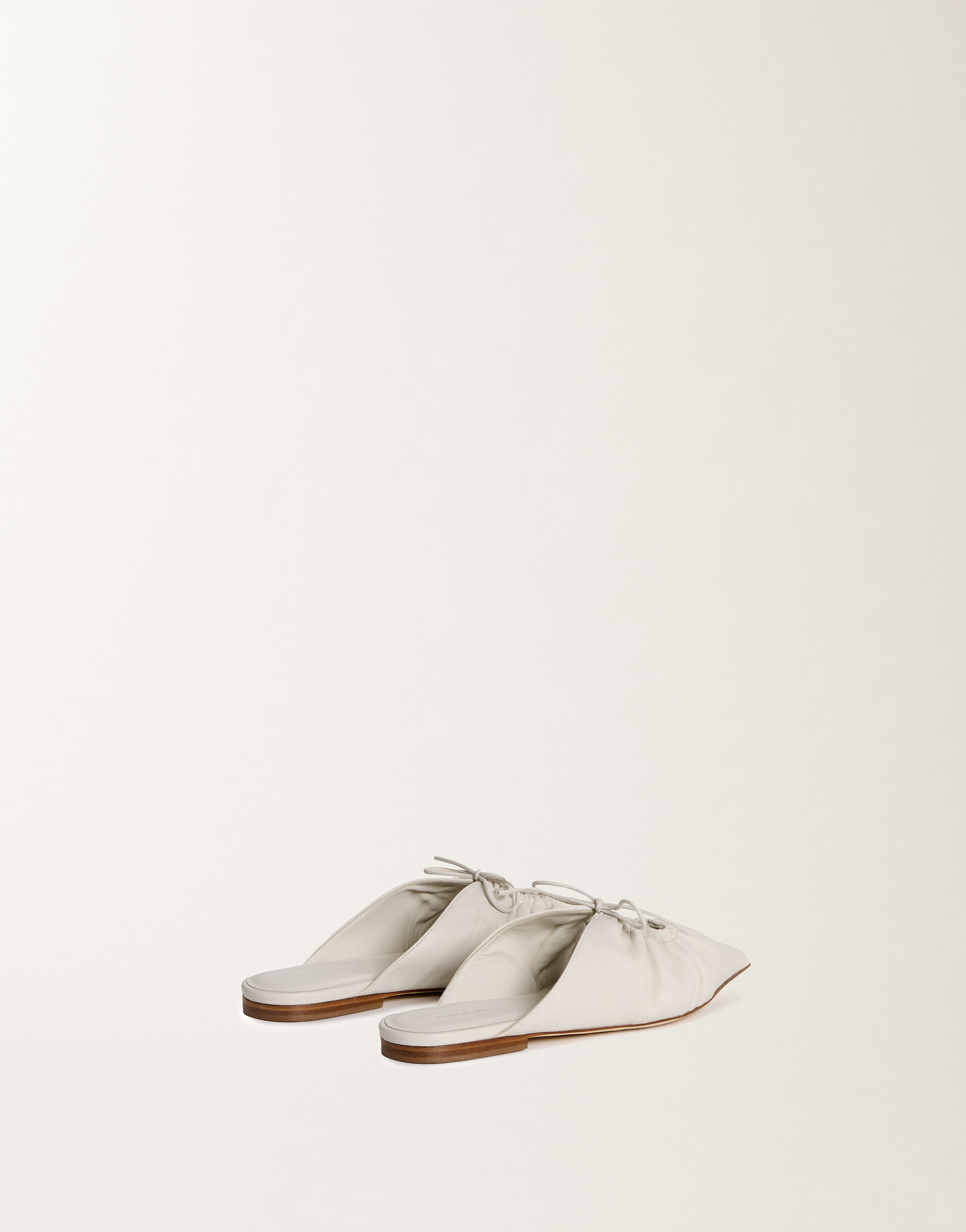 Fabiana Filippi Nappa Leather Pointed Mules In Butter