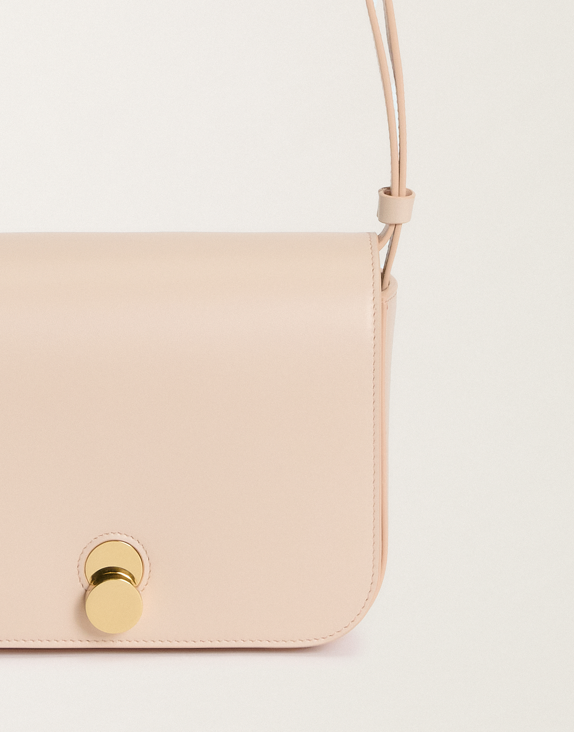 Shop Fabiana Filippi Eclissi Calfskin Messenger Bag In Candy