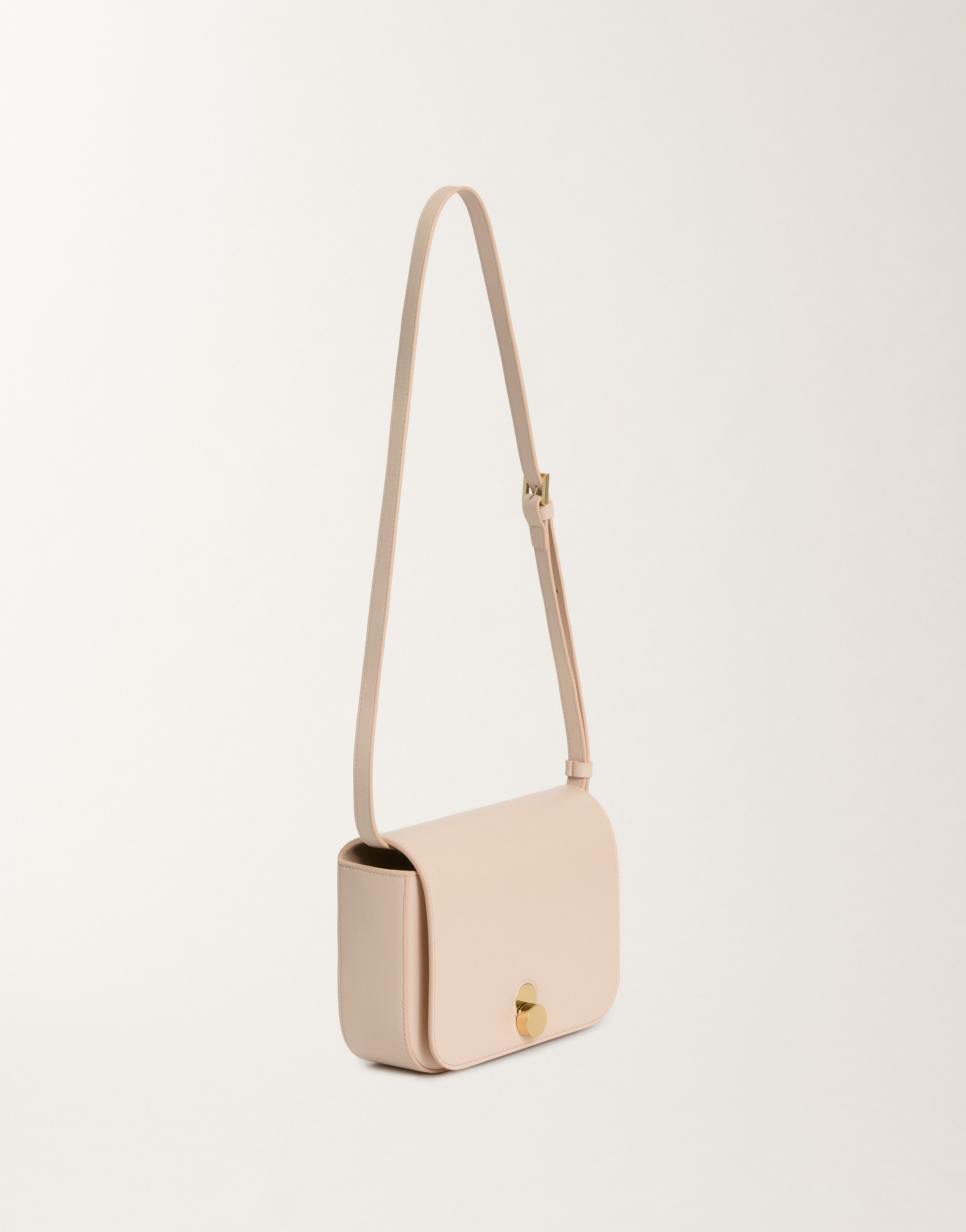 Shop Fabiana Filippi Eclissi Calfskin Messenger Bag In Candy