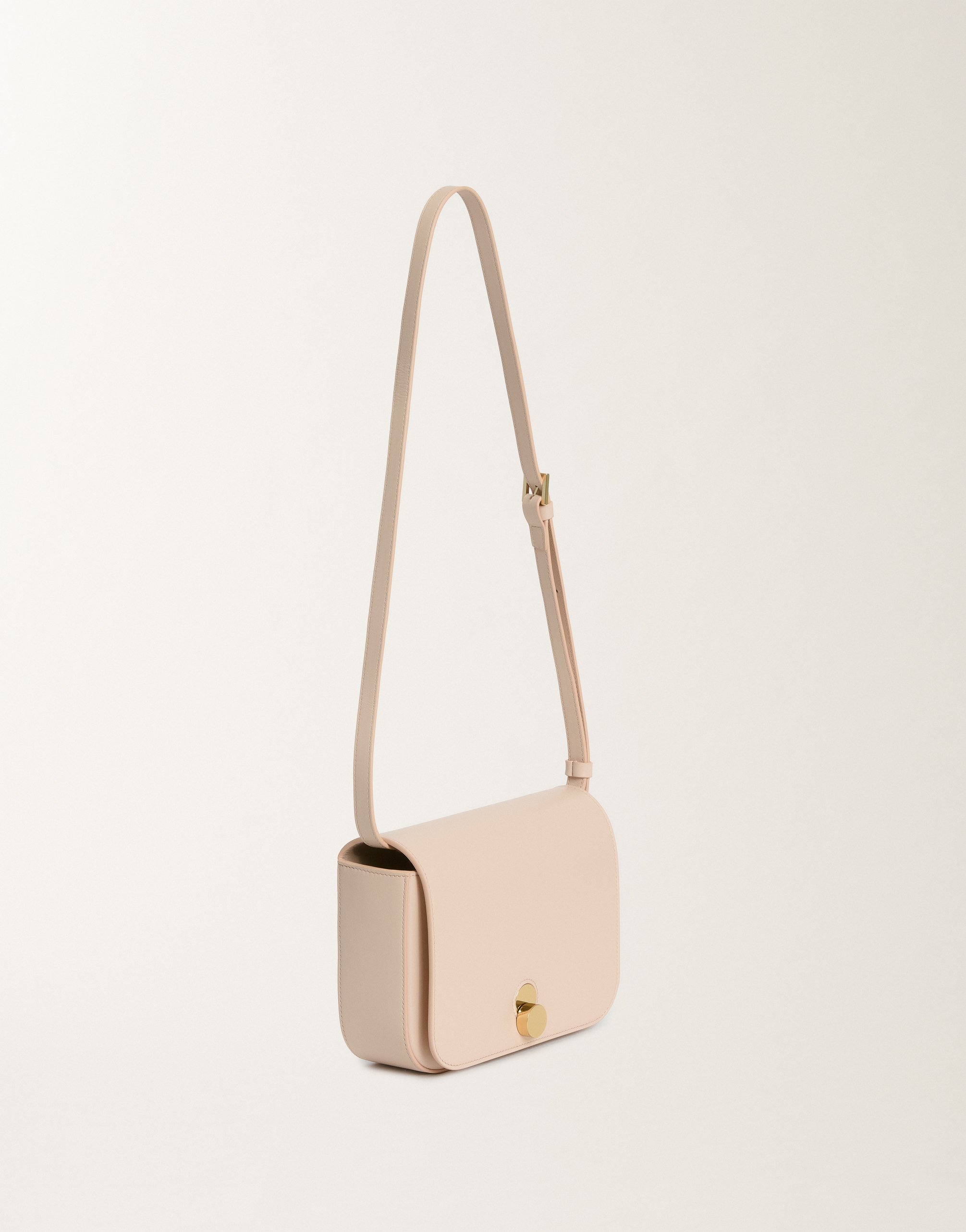 Shop Fabiana Filippi Eclissi Calfskin Messenger Bag In Candy