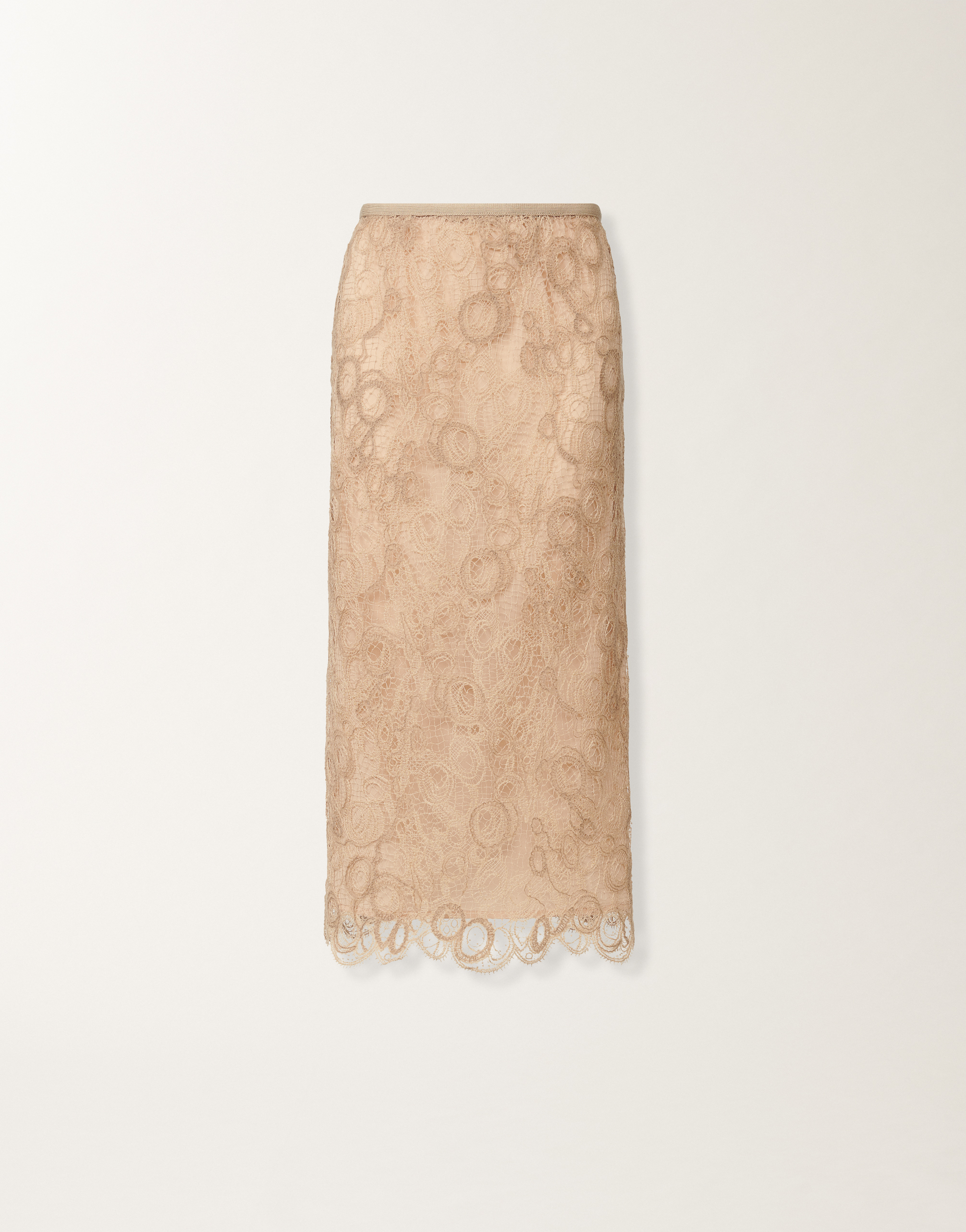 Fabiana Filippi Macramé Lace Skirt In Brown