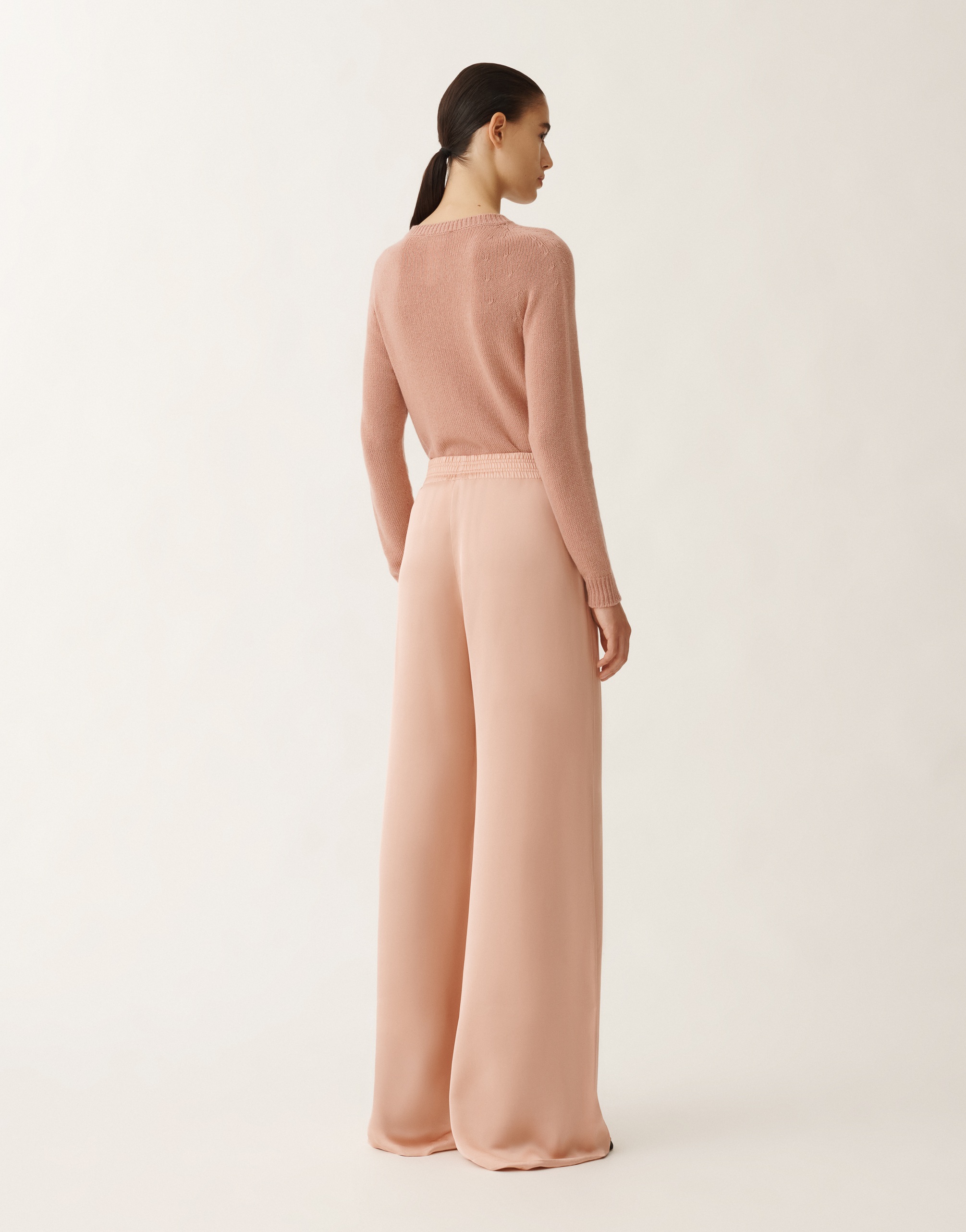 Shop Fabiana Filippi Amelia Fluid Viscose Jogging Trousers In Pink