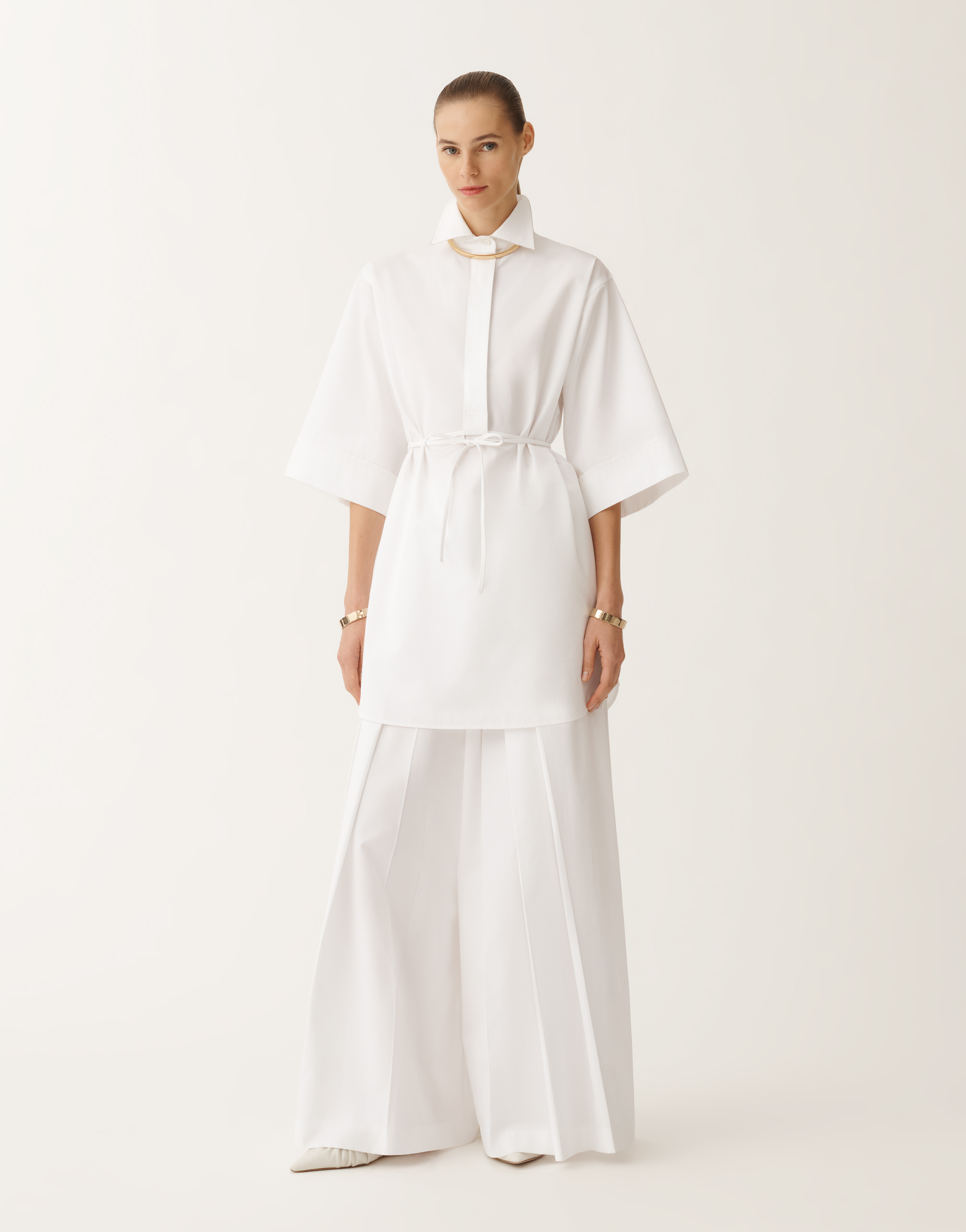 Fabiana Filippi Poplin Tunic In White