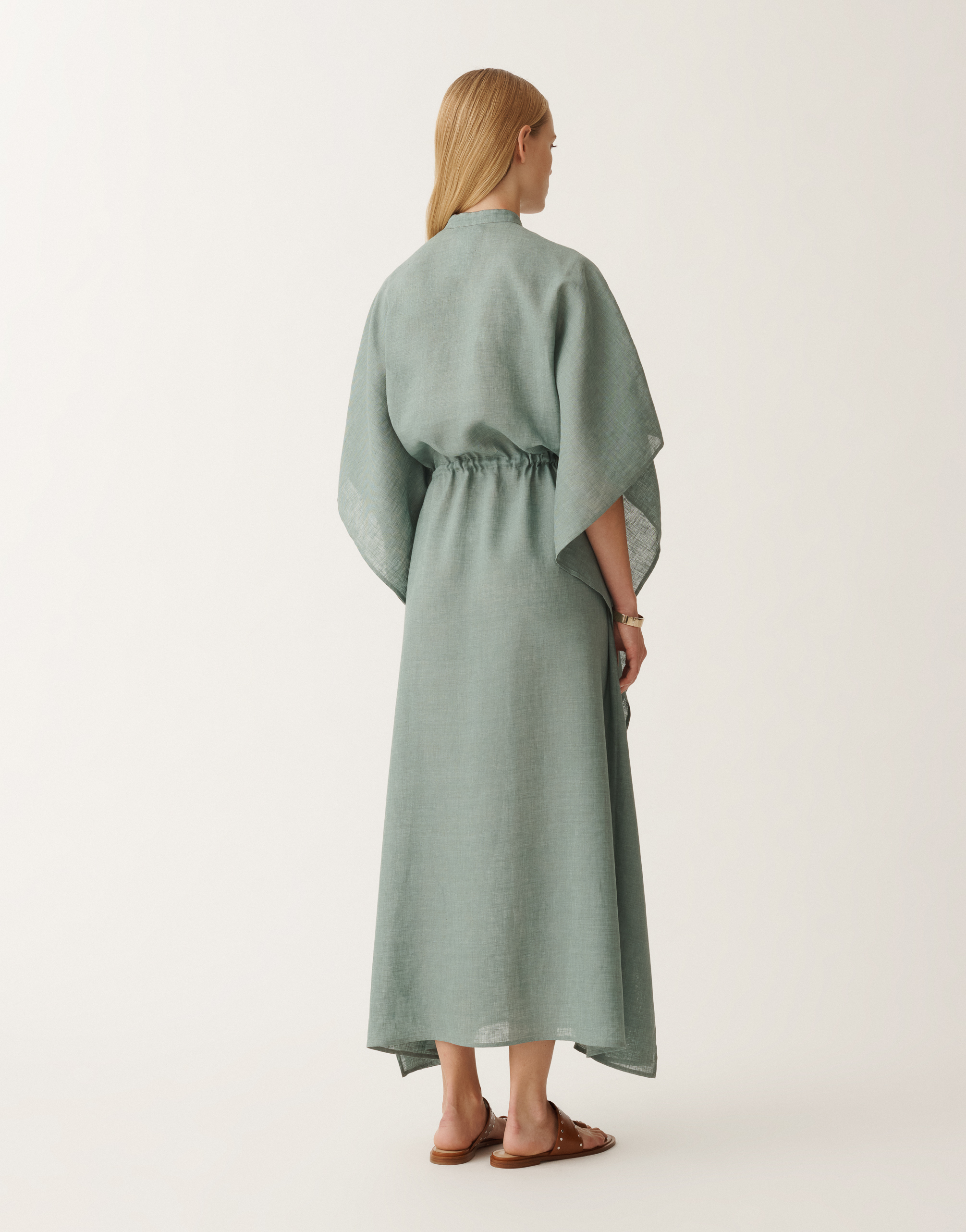 FABIANA FILIPPI LINEN CANVAS KAFTAN 