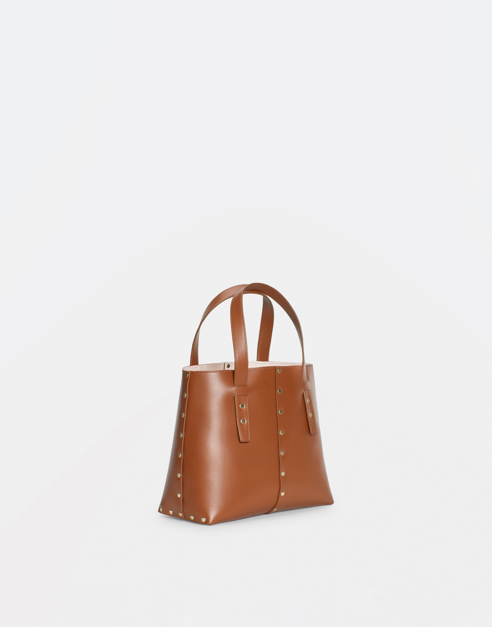 Shop Fabiana Filippi Leather Mini Tote Bag In Sacher