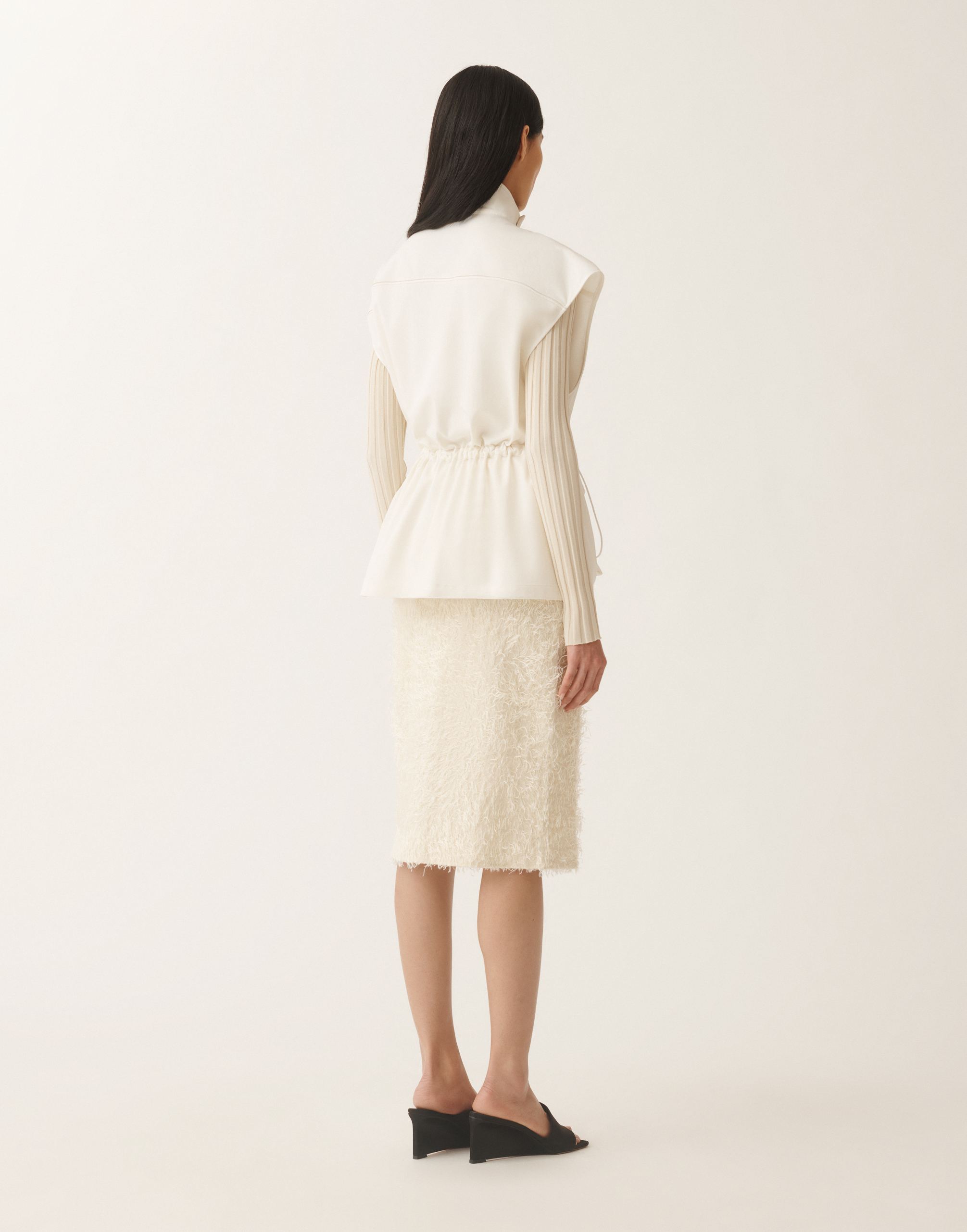 Fabiana Filippi Cotton Gabardine Safari Jacket In White