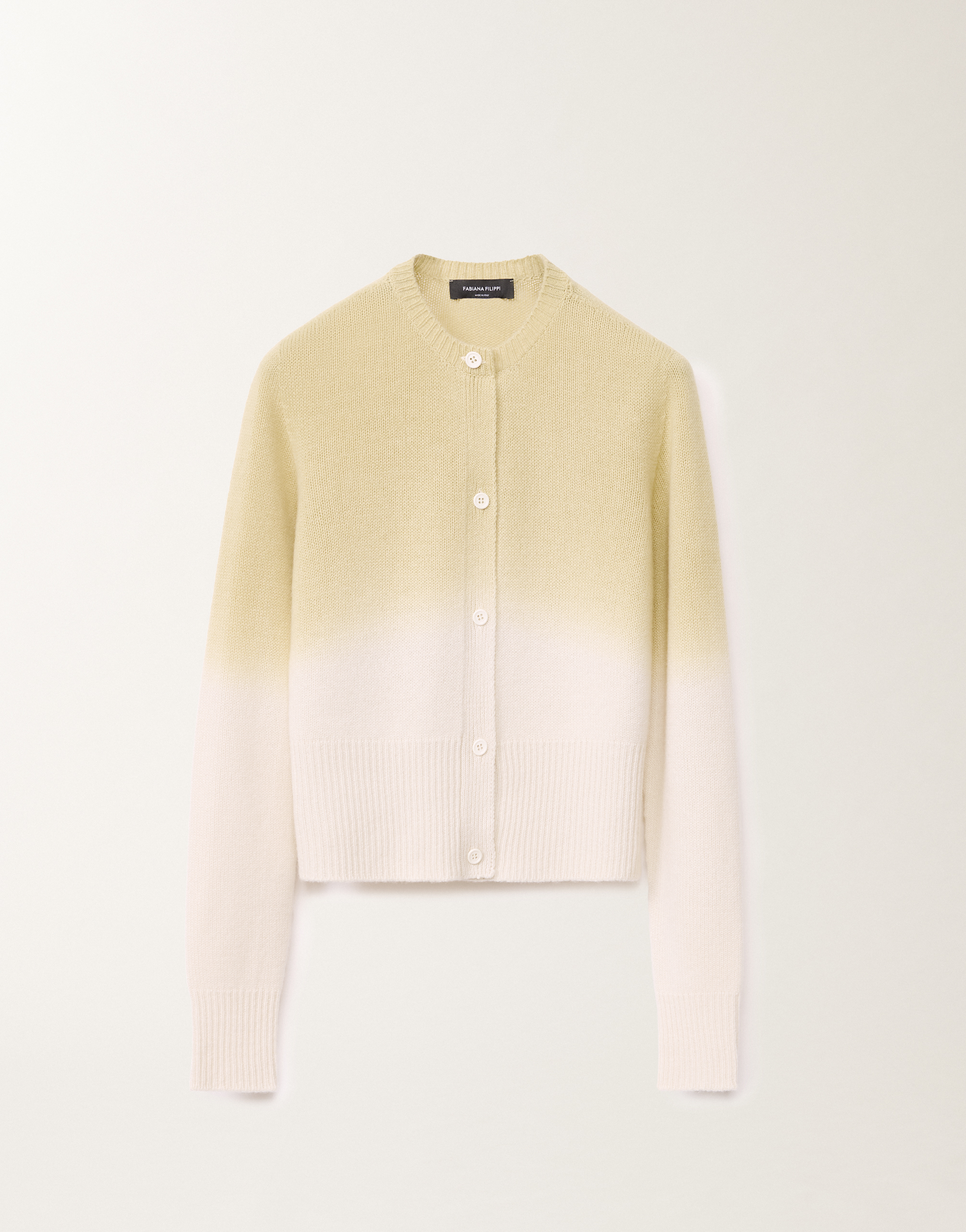 Fabiana Filippi Faded Platinum Slim Fit Cardigan In Green