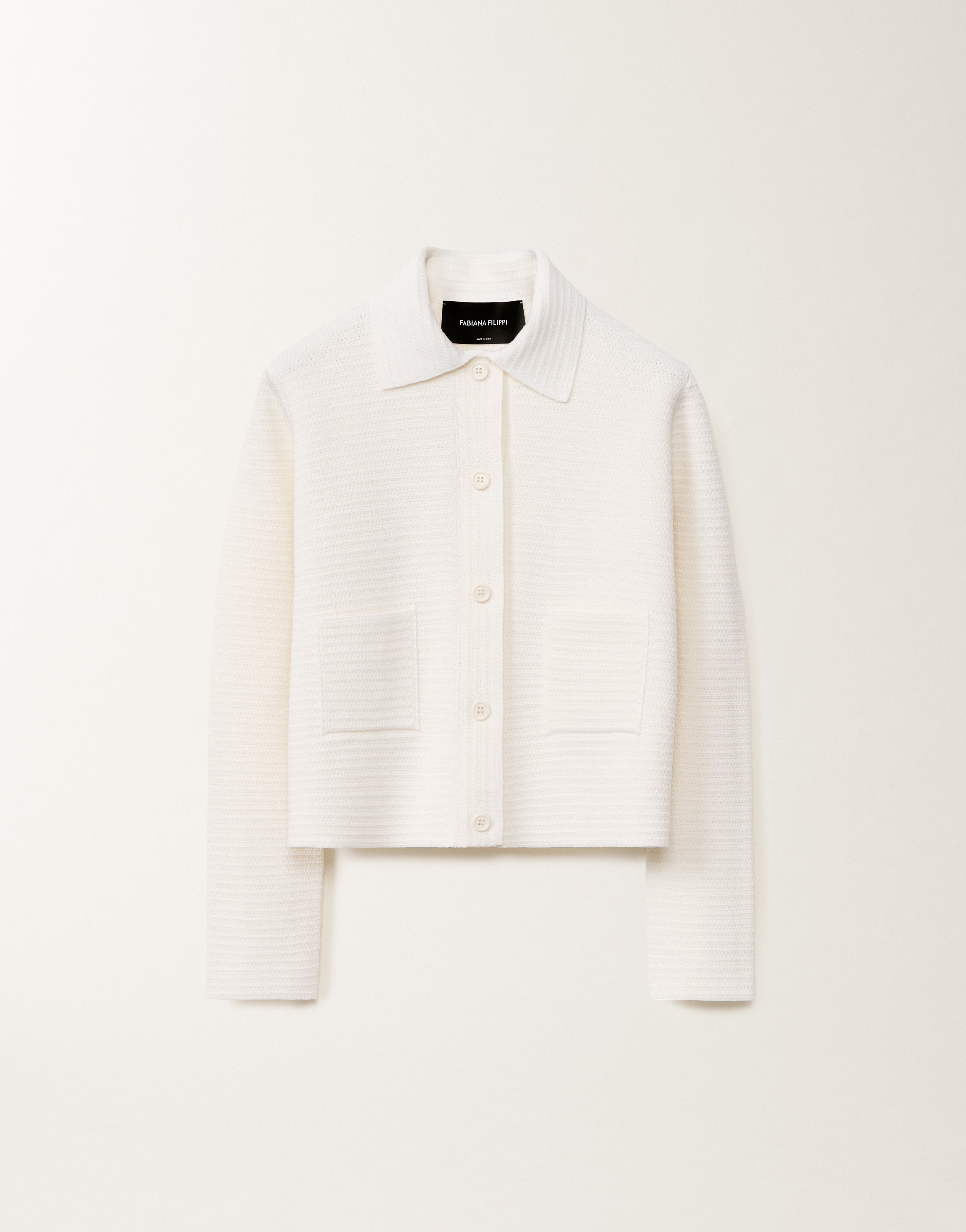 Fabiana Filippi Wool And Cotton Jacket In White