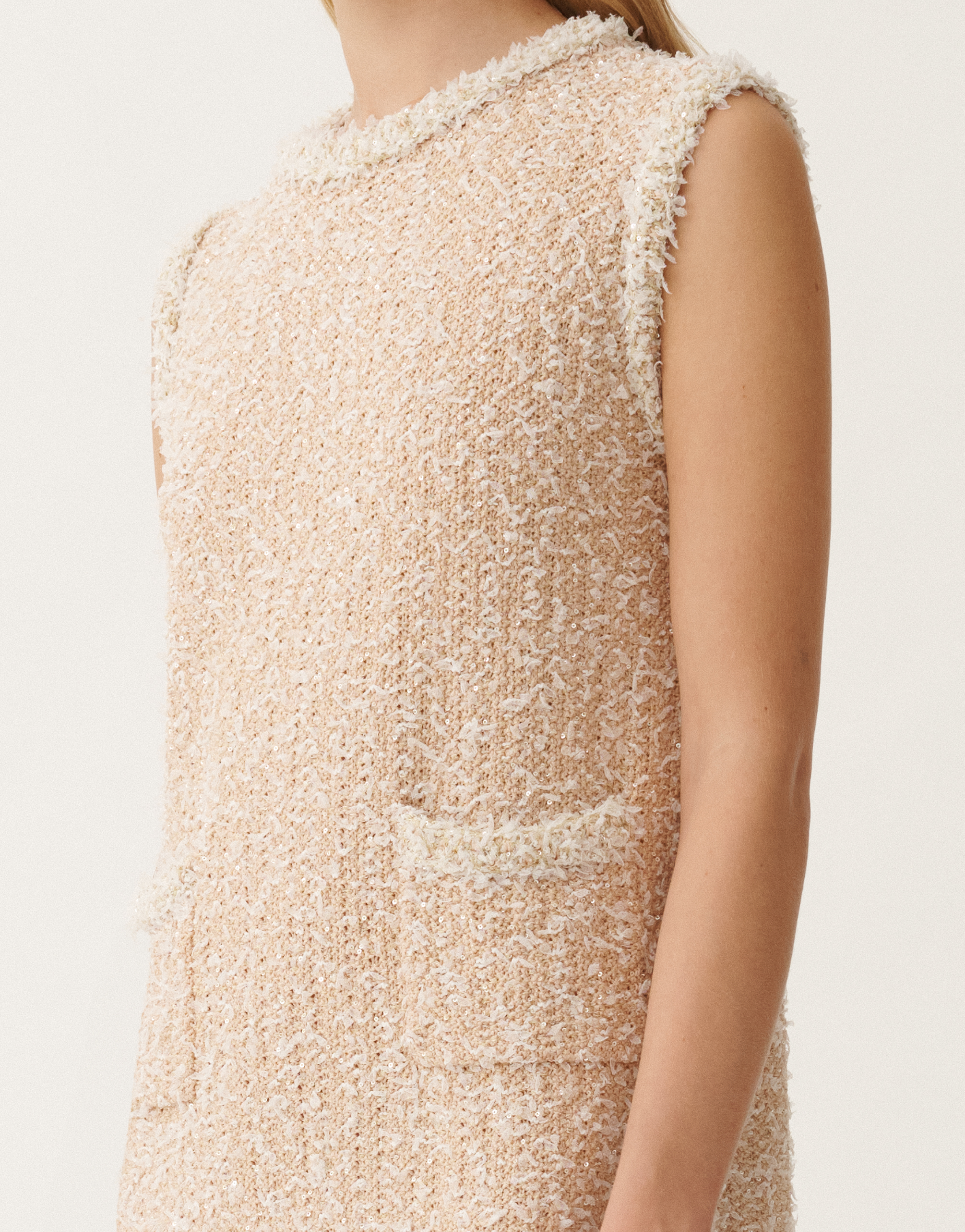 FABIANA FILIPPI TWEED-EFFECT MINI DRESS 
