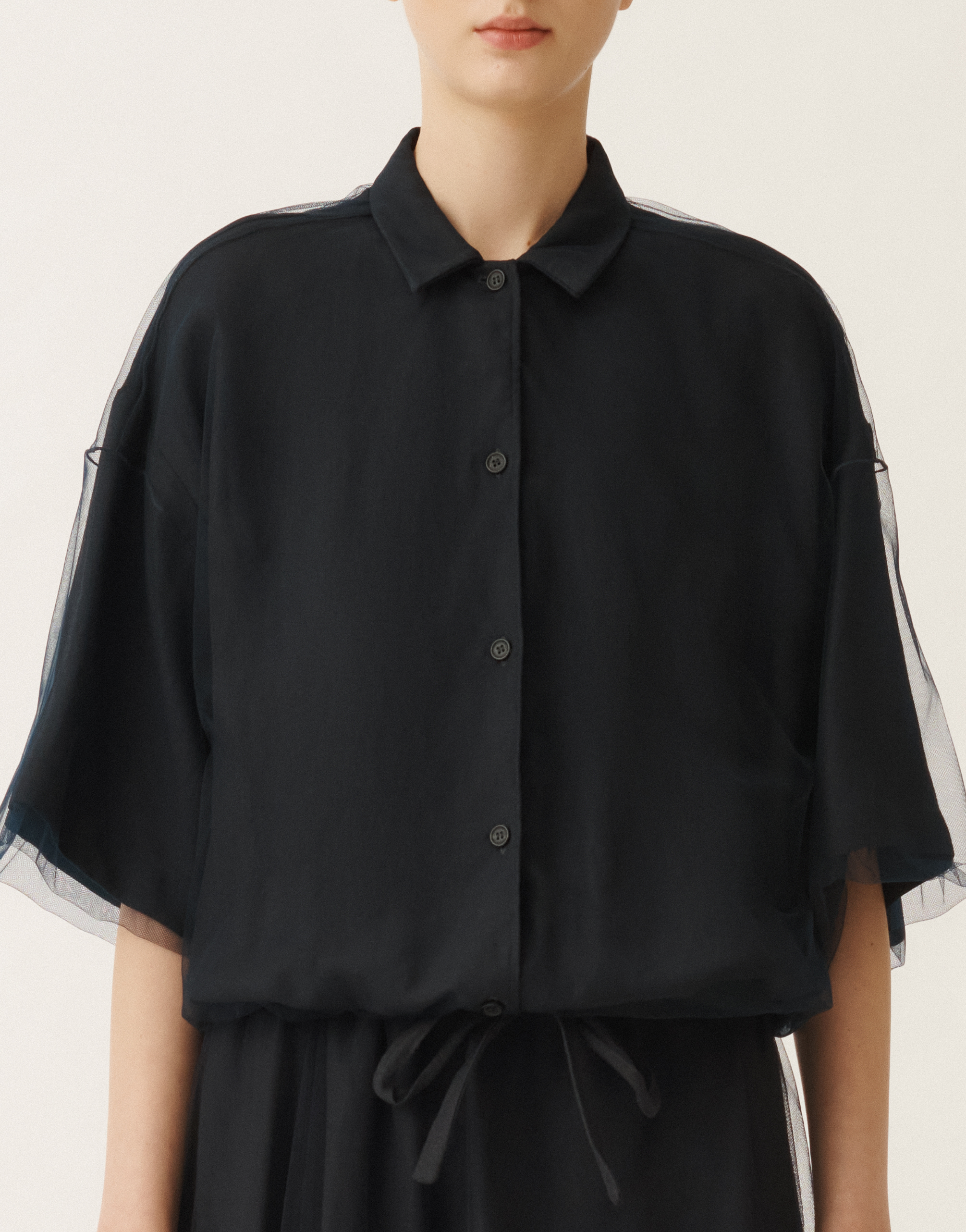 Shop Fabiana Filippi Linen And Viscose Shirt In Blue