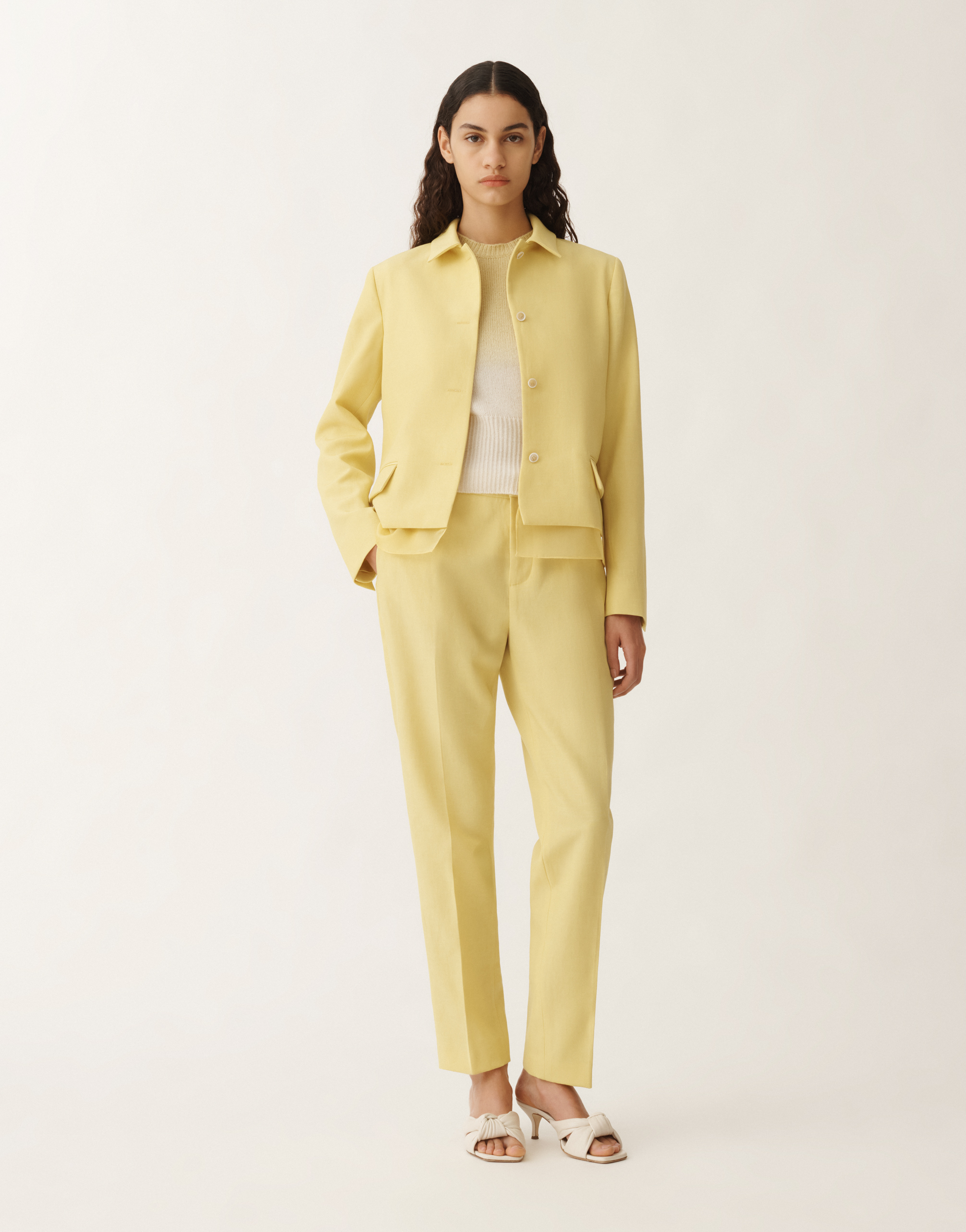 FABIANA FILIPPI WOOL AND LINEN MAT JACKET