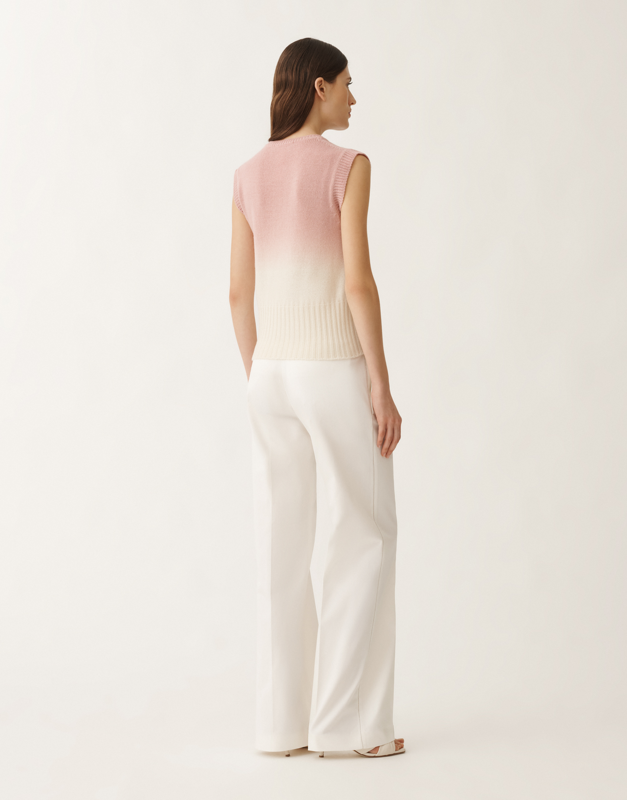 Shop Fabiana Filippi Gradient Platinum Vest Top In Pink