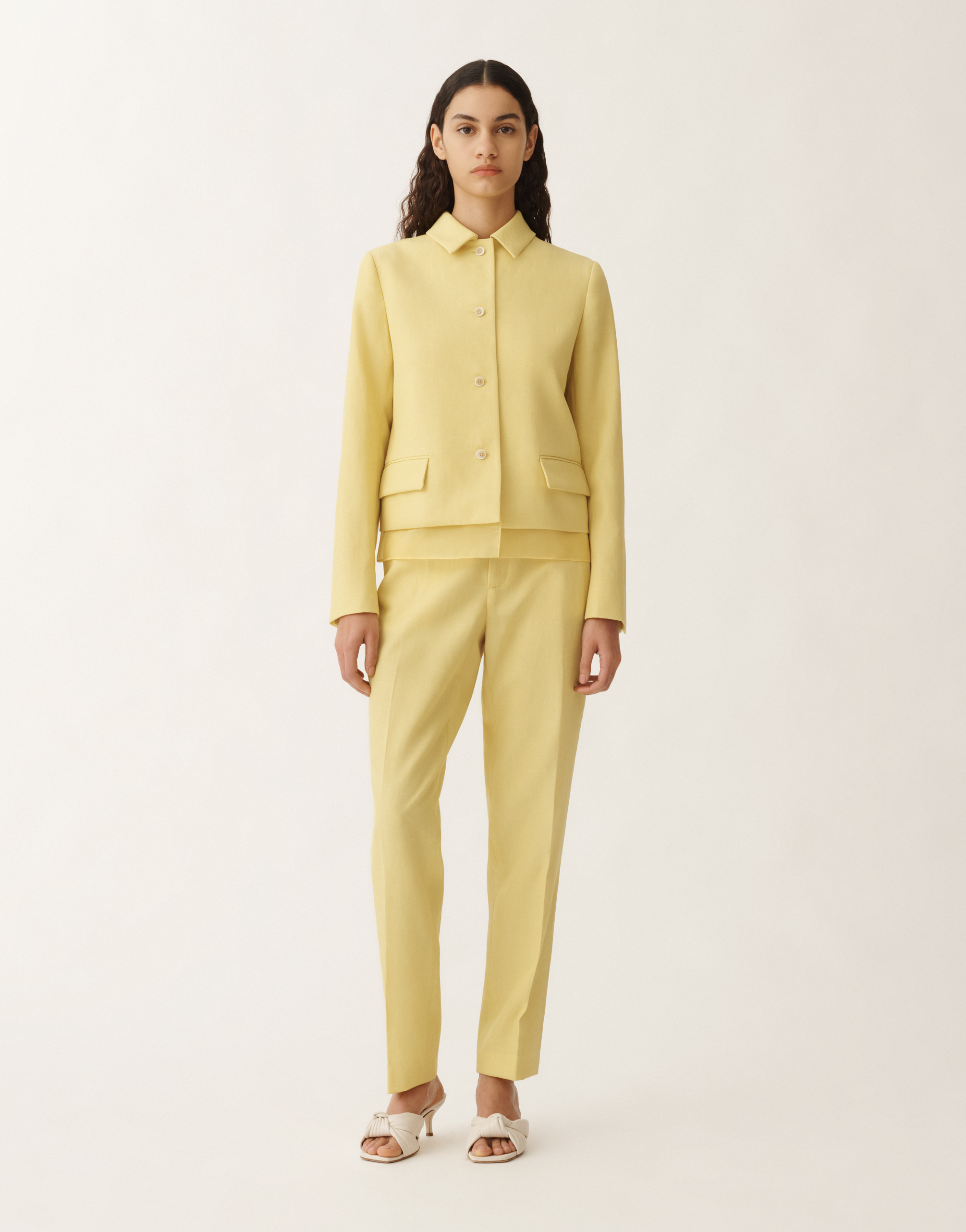 FABIANA FILIPPI WOOL AND LINEN MAT JACKET