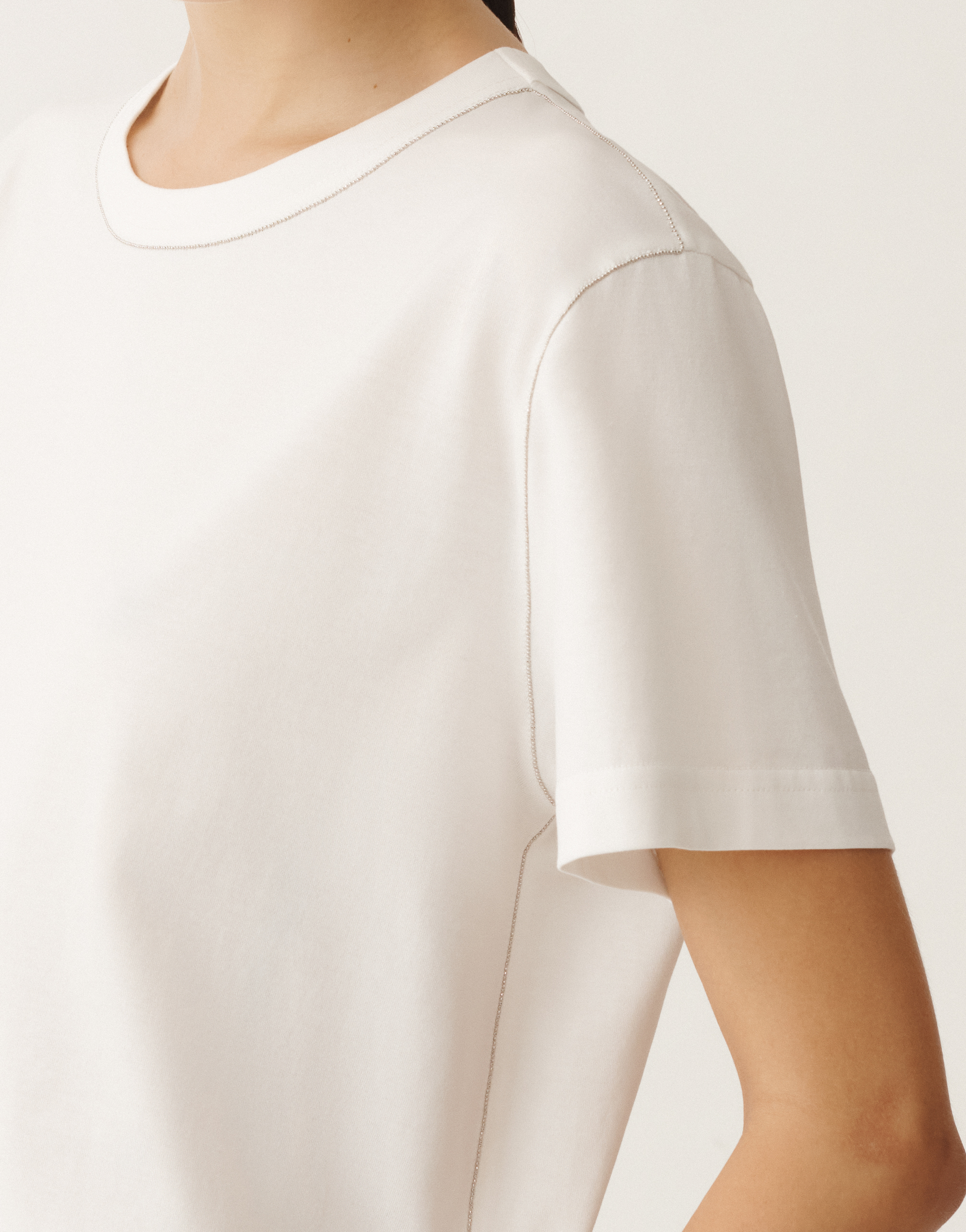 Fabiana Filippi Crew Neck Tee In White