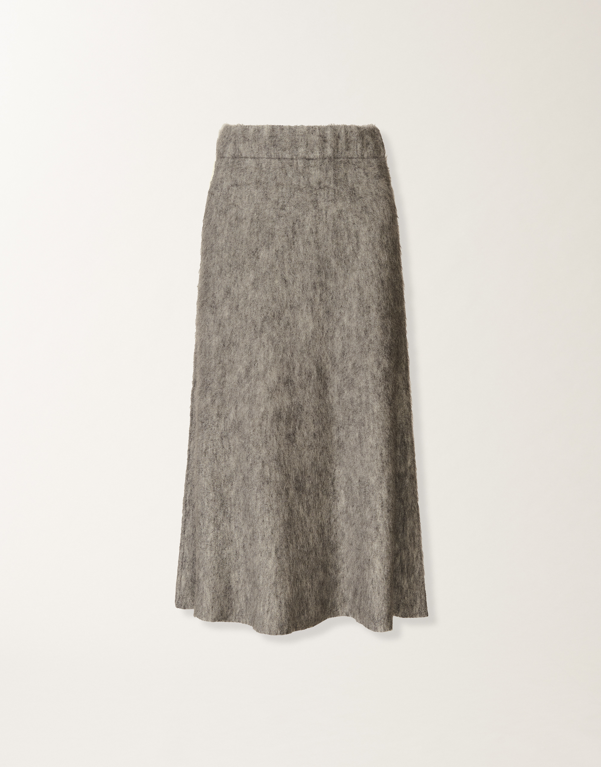 Fabiana Filippi Brushed Merino And Mohair Skirt In Gray