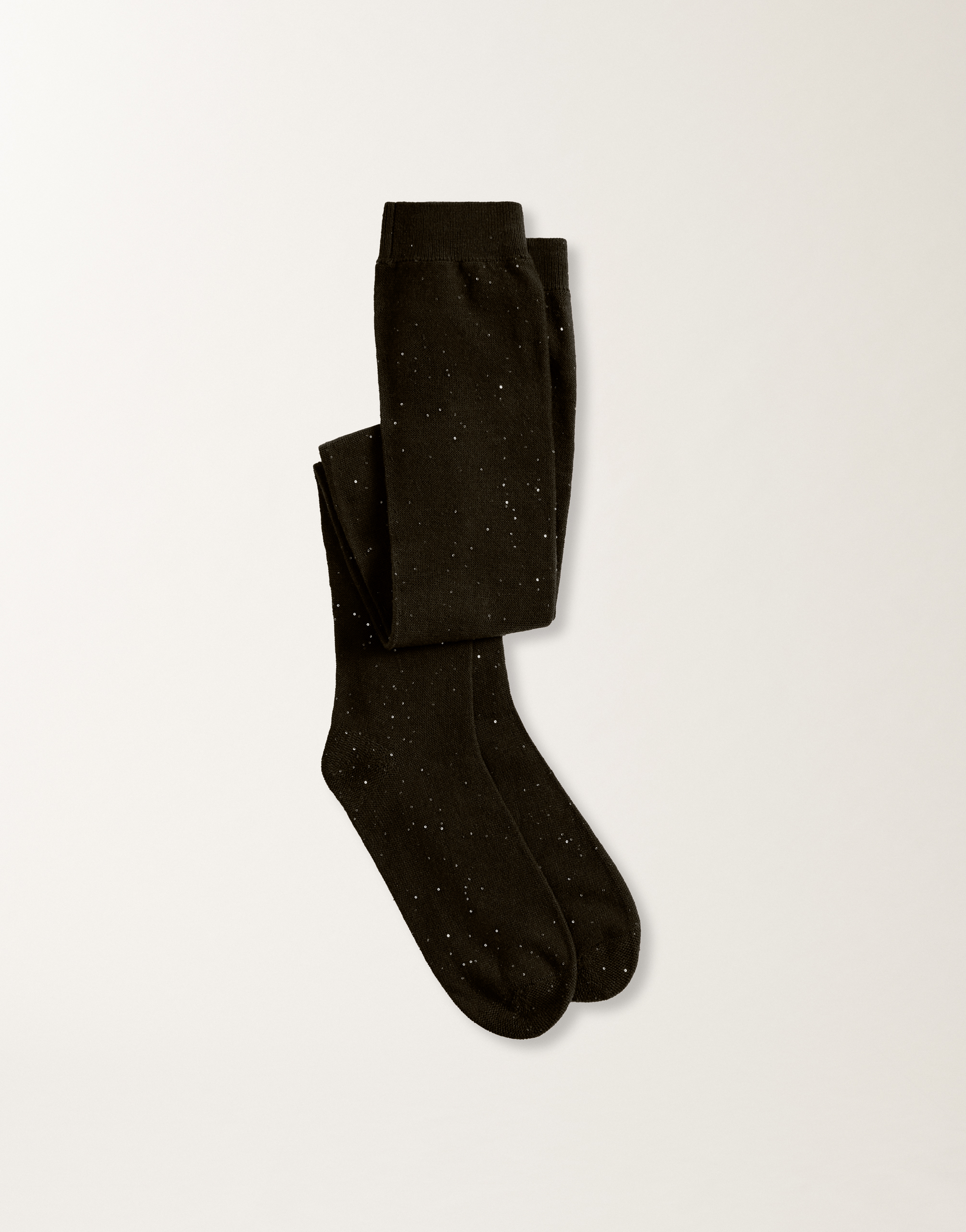 Fabiana Filippi Wool Socks With Sequins In Brown