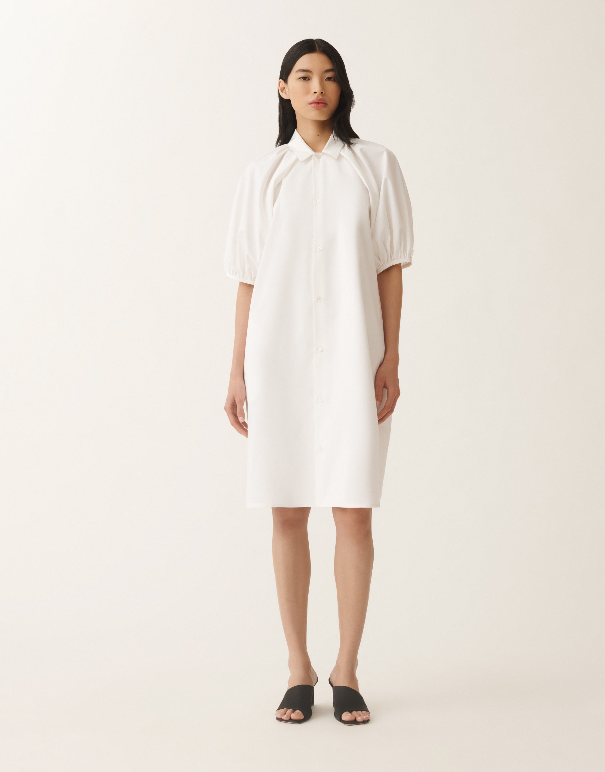 Fabiana Filippi Poplin Midi Dress In White
