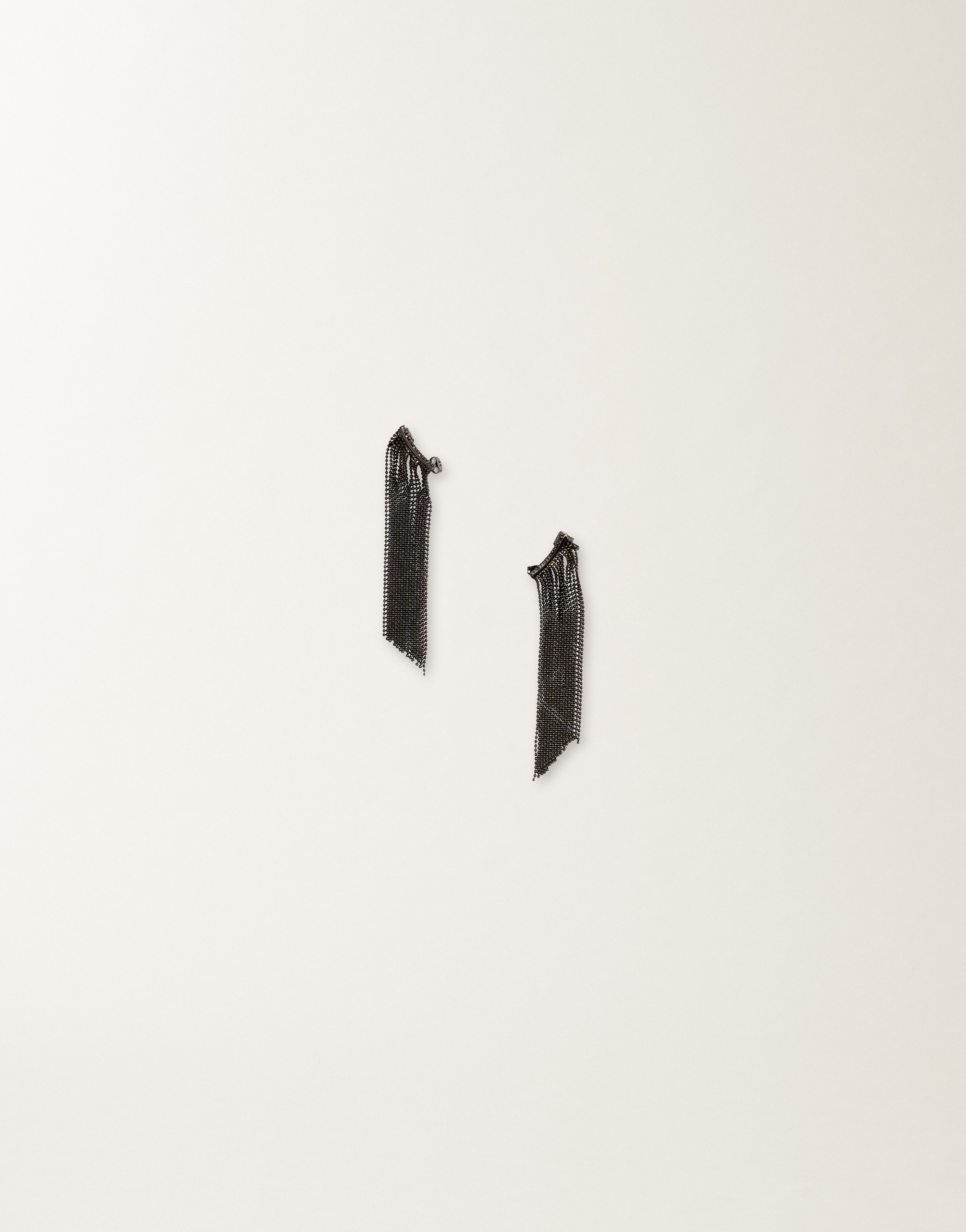 Fabiana Filippi Diamond Wire Fringe Earrings In Black