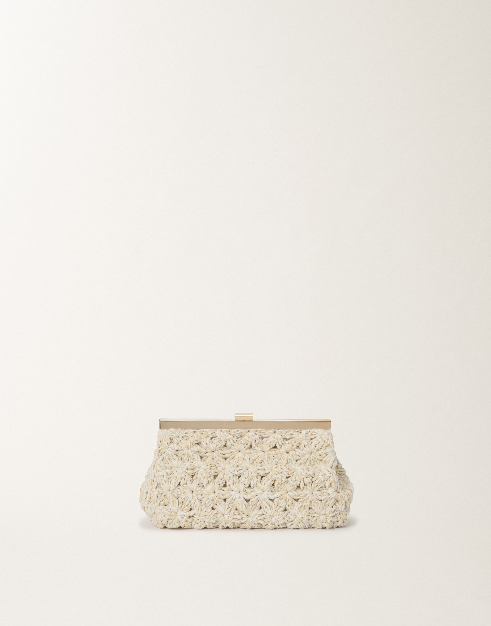 Fabiana Filippi Macramé Clutch In Putty